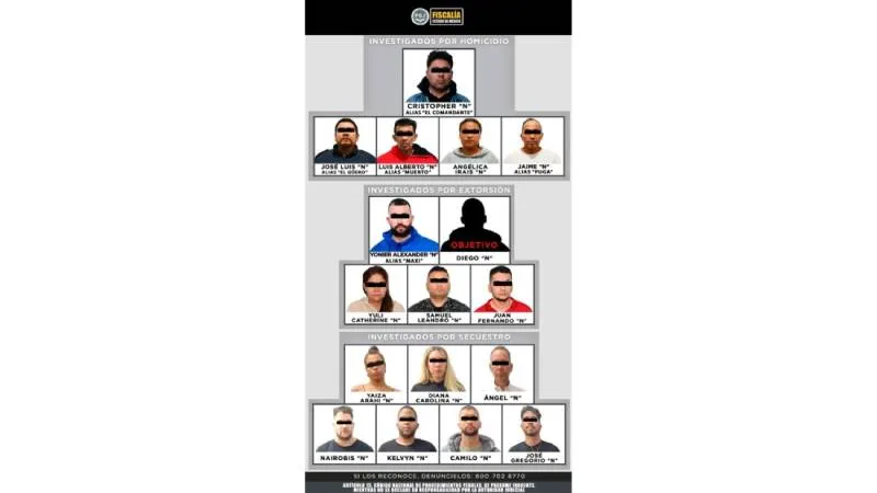 La Fiscalía mexiquense informó que ya suman 16 personas detenidas por su presunta participación en el crimen./ Fiscalía