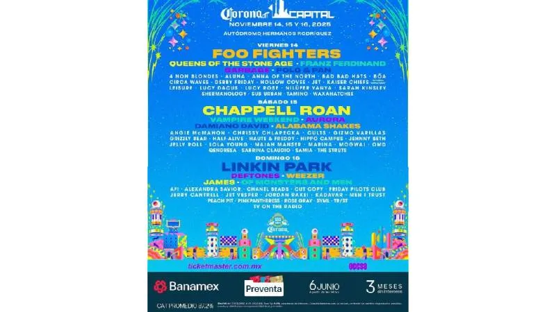 Cartel oficial del Corona Capital 2025. / OCESA