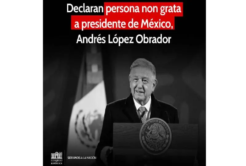 El expresidente Andrés López Obrador también fue declarado persona no grata en Perú. / X