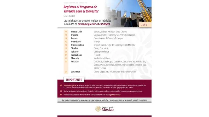 El programa prioriza a madres solteras, adultos mayores y familias en zonas rurales o con alta marginación./ X