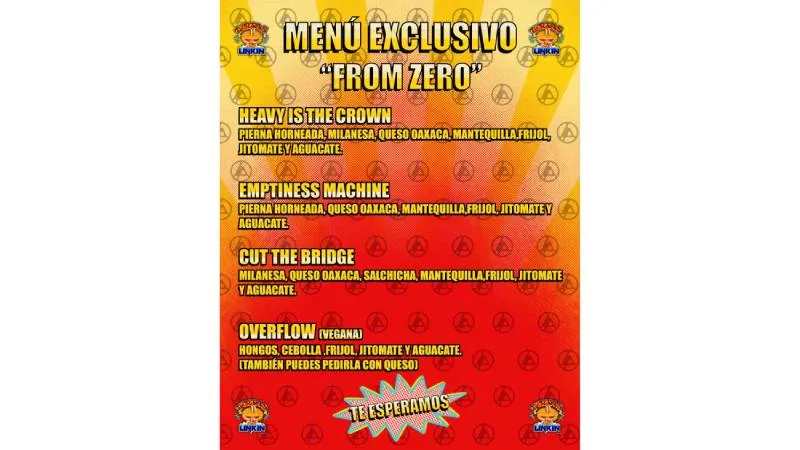 Menú "From Zero". / X: @linkinpark