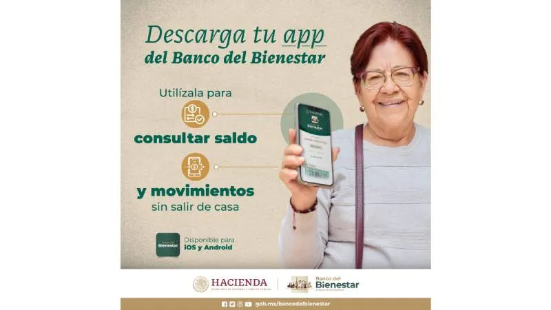 La app del Banco del Bienestar permite consultar saldo, depósitos y movimientos desde cualquier celular. / Banco del Bienestar