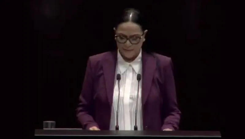 Ariadna Montiel durante su comparecencia en la Cámara de Diputados. / Gob MX