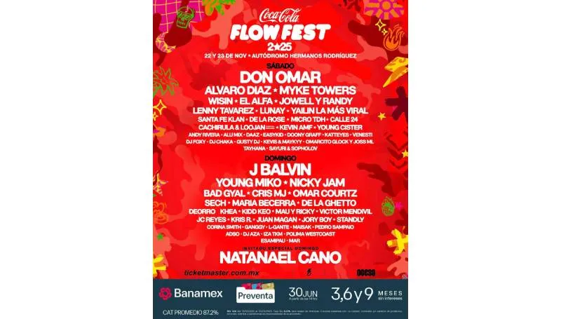 Cartel del Coca-Cola Flow Fest 2025.