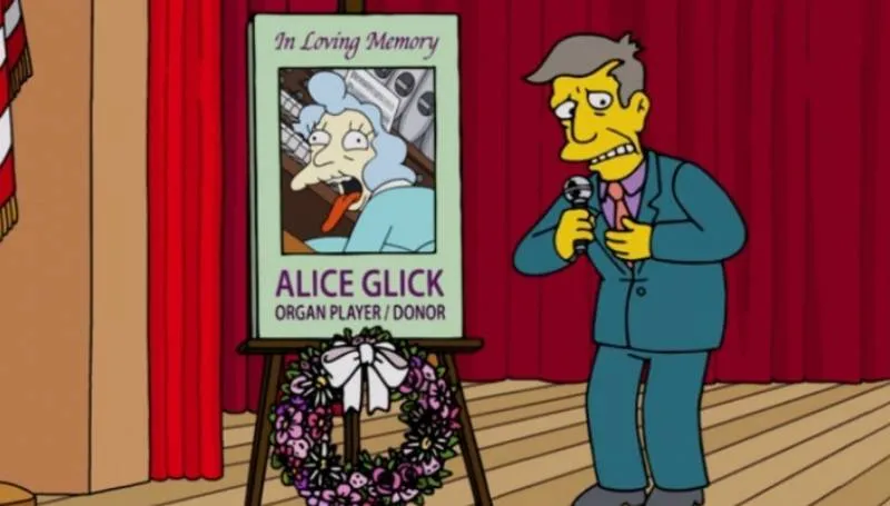 La muerte de Alice Glick marca la salida definitiva de uno de los personajes más antiguos de Los Simpson. / Fox / Disney