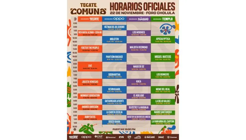 Horarios oficiales. / Tecate Comuna