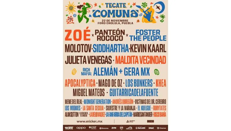 Cartel oficial del Tecate Comuna. / Tecate Comuna