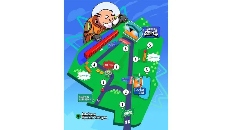 Mapa del festival. / Simi Fest 2025