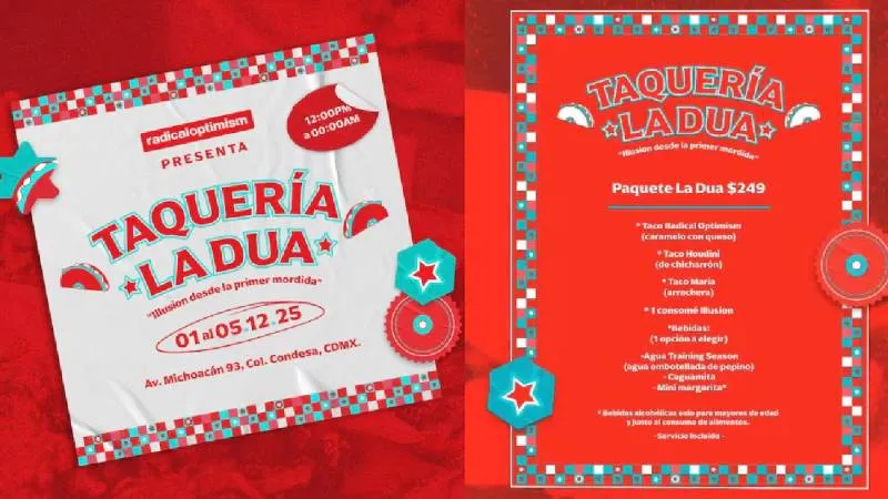 Dua Lipa lanzó “La Dua”, su taquería temática temporal en la CDMX, como parte de su visita por el Radical Optimism Tour./ FB