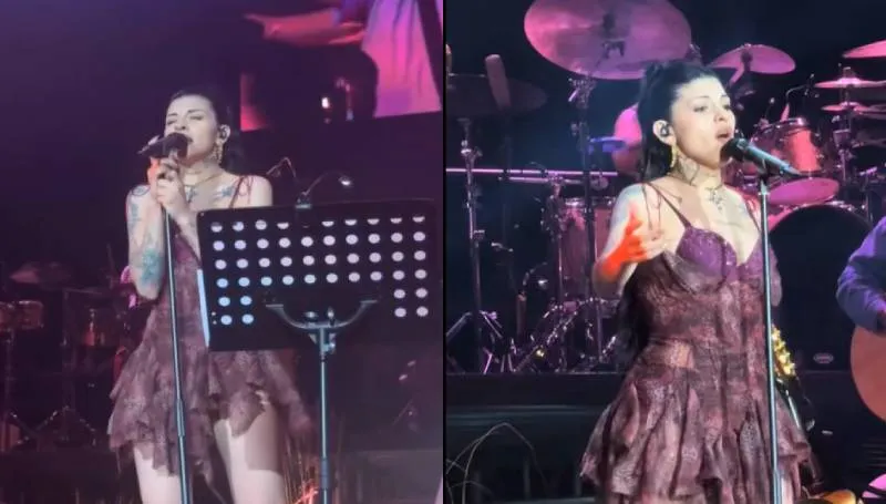 Cazzu interpretando "El hombre que yo amo" de Myriam Hernández en su show de Santiago de Chile. / TikTok