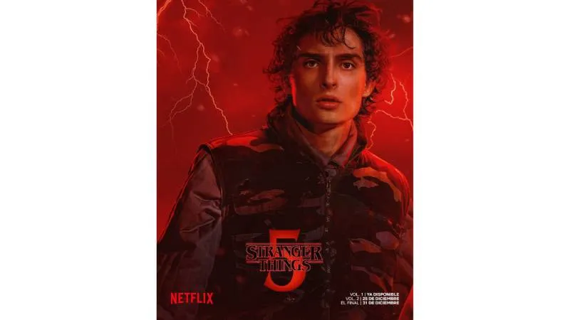 Los nuevos pósteres promocionales revelan el tono oscuro del final de la saga ambientada en Hawkins./ Netflix