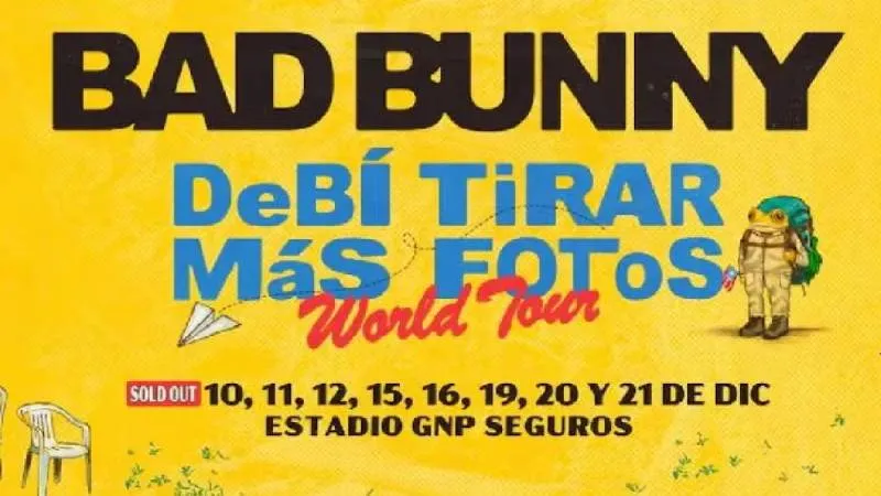 Bad Bunny inicia una serie de ocho conciertos en el Estadio GNP Seguros del 10 al 21 de diciembre./ X