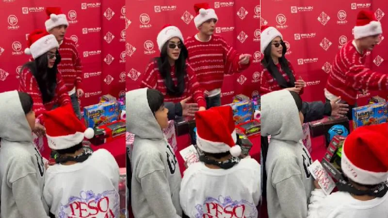 Los artistas convivieron con niñas y niños durante la jornada de entrega realizada en Vallarta Supermarkets./ RS