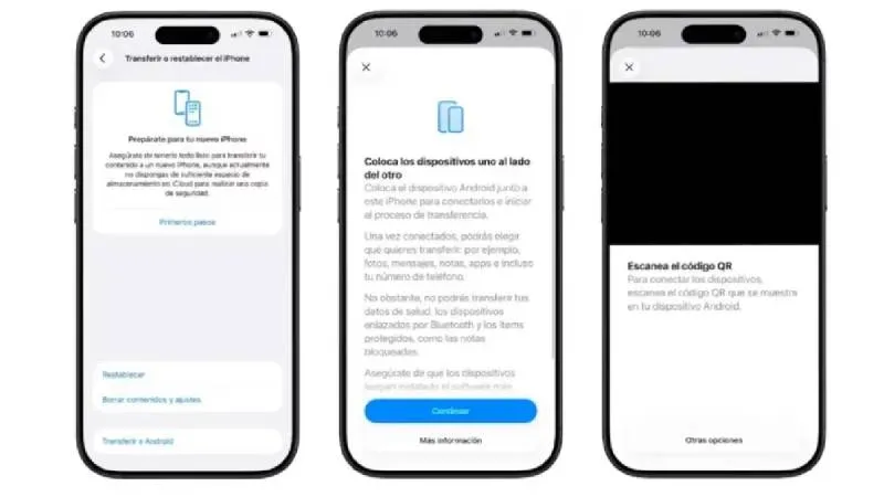 La actualización iOS 26.3 permite por primera vez la transferencia directa de datos entre iPhone y Android./ X