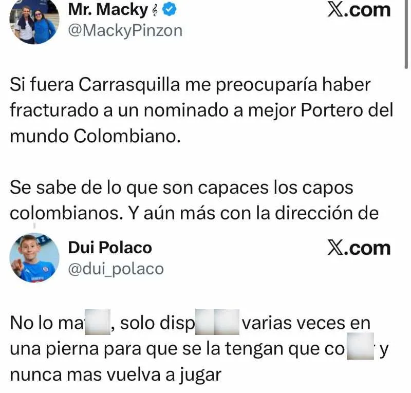 Amenazas a Carrasquilla | X