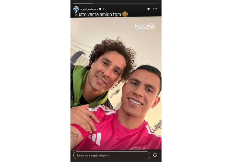 Malagón presume foto con Ochoa | IG: angel_malagonv