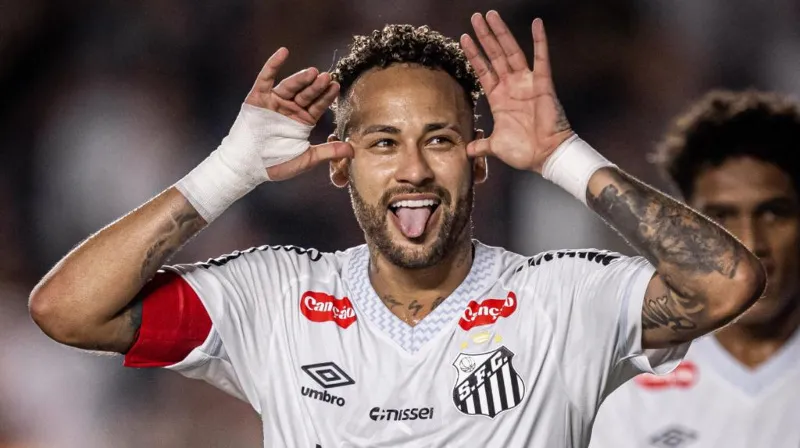 Neymar Jr anota gol con Santos | X: @SantosFC
