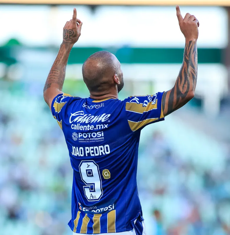 Joao Pedro celebrando gol con San Luis | IMAOG7