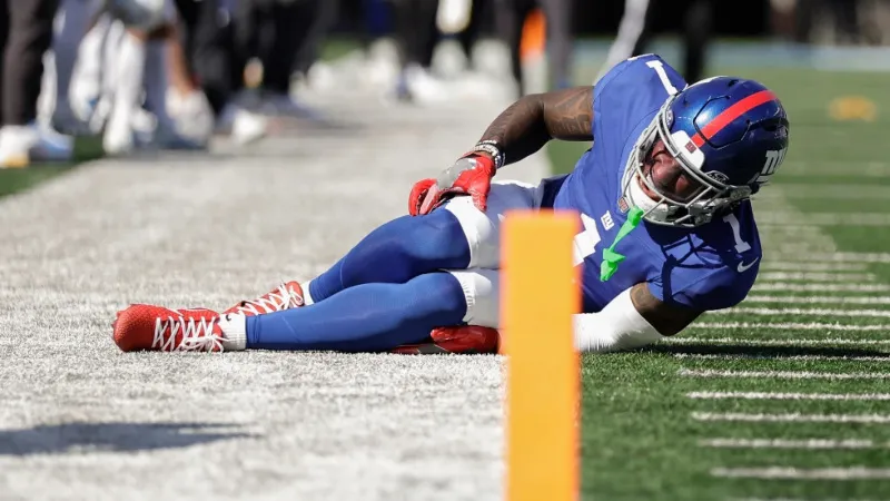 Malik Nabers se rompió el ligamento cruzado | AP