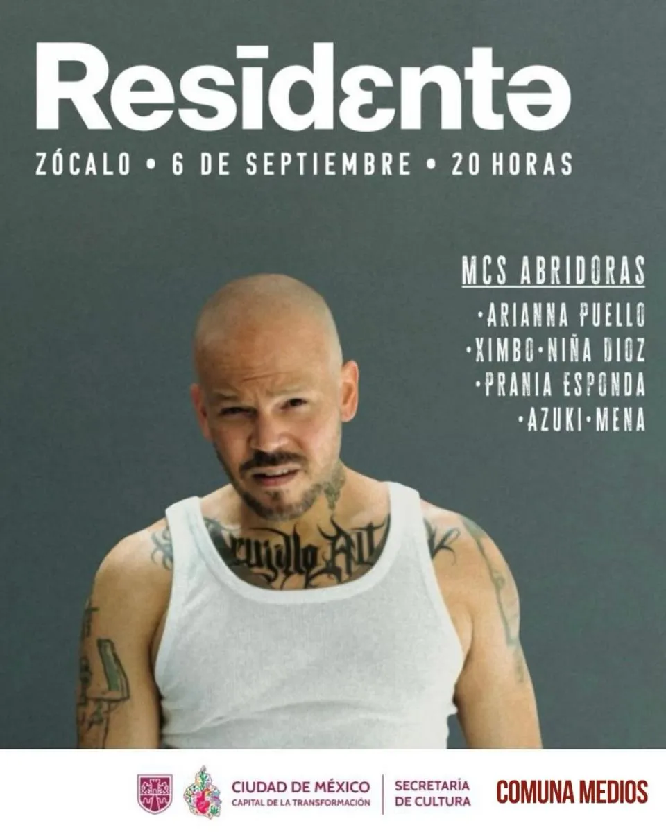 El concierto de Residente será este 6 de septiembre en el Zócalo / Especial