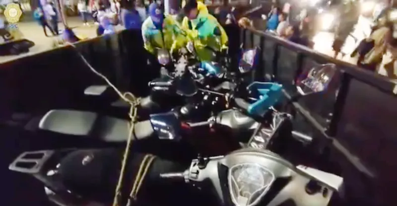 Son 511 las motos que fueron llevadas al corralón / Redes Sociales