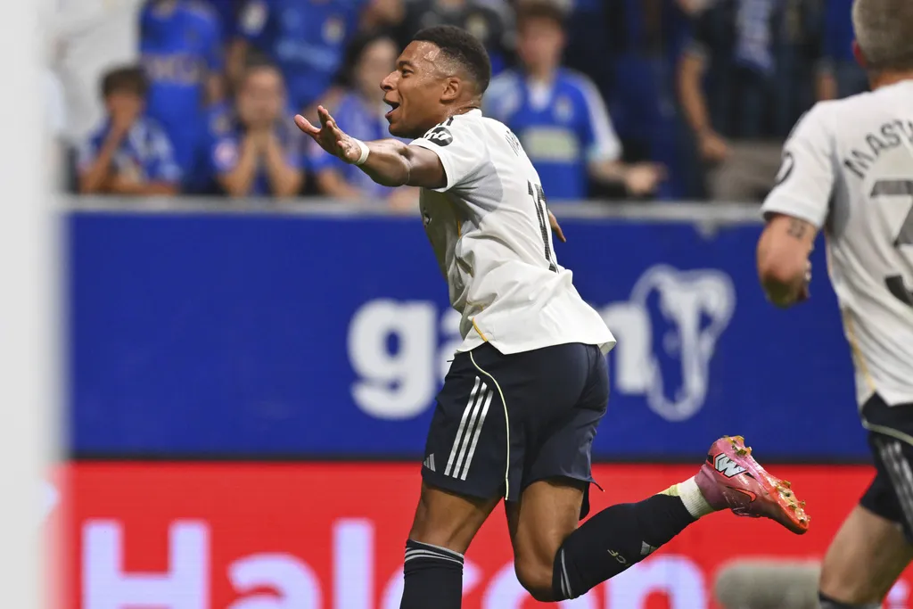 Mbappé festeja el gol del Real Madrid | AP