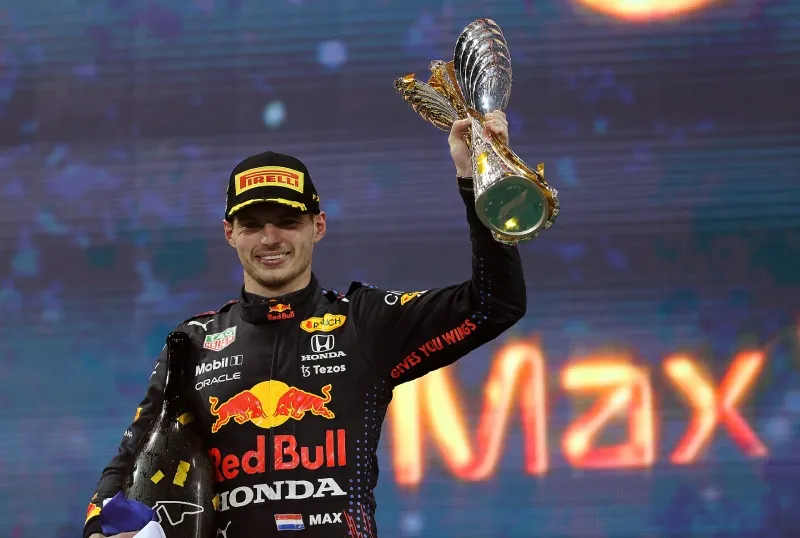 Max Verstappen en celebración