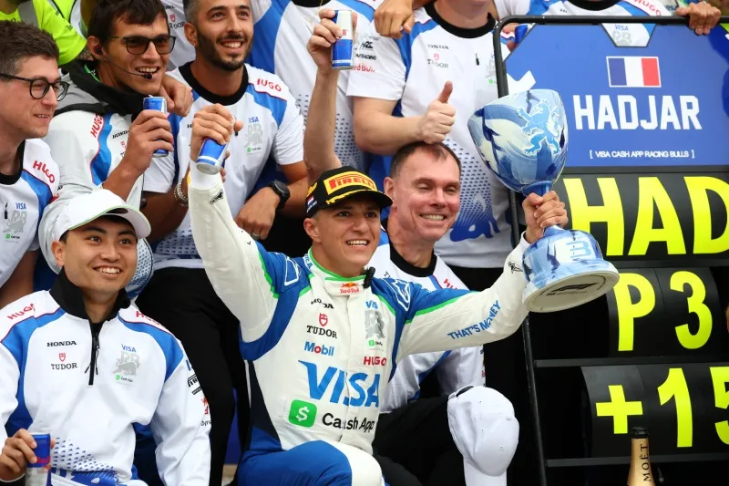 Hadjar subió al podio en Zandvoort este año