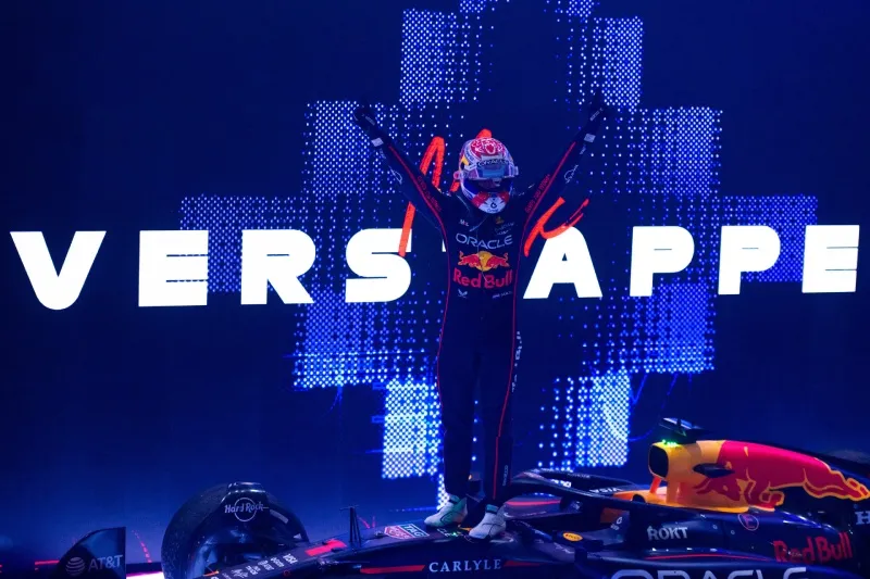 Verstappen en celebración en el Gran Premio de Qatar