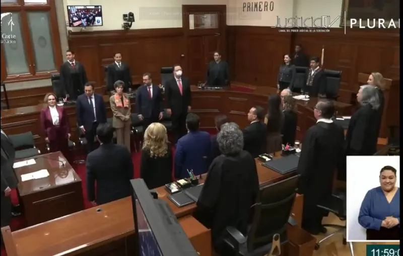 TEPJF enfrenta críticas tras error musical durante su informe ante la Suprema Corte. / Captura de pantalla
