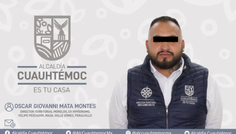 Óscar Giovanni “N” trabajó en la alcaldía Cuauhtémoc junto a Sandra Cuevas / Especial