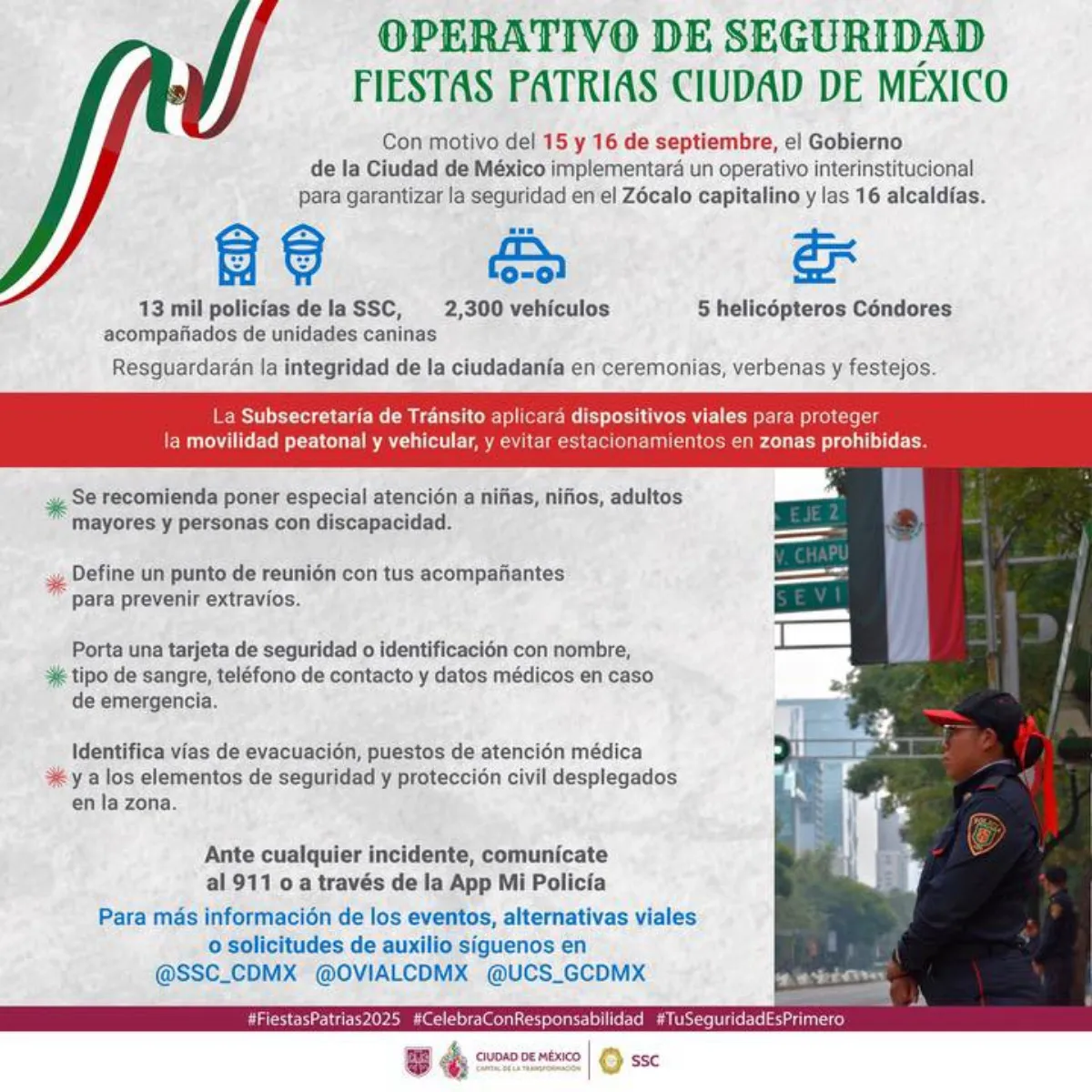 Hay un operativo en toda la CDMX para esta Fiestas Patrias / Especial