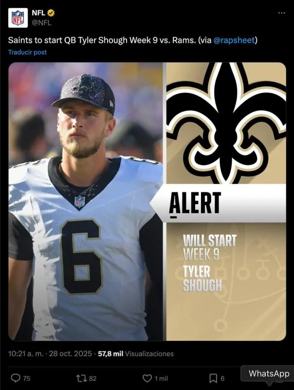 Shough será titular contra los Rams | NFL