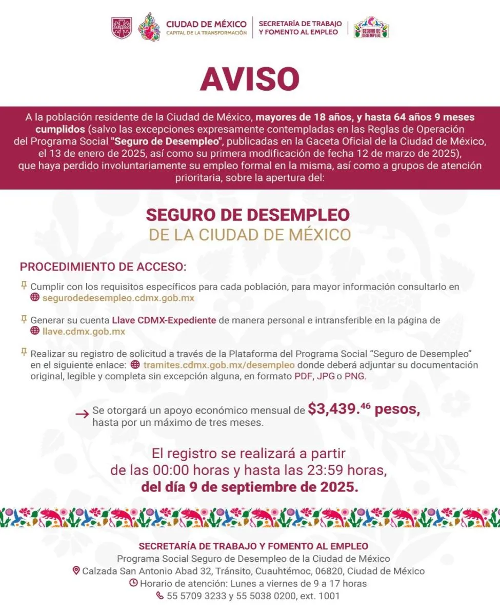 Detalles de la convocatoria/ Secretaría de trabajo y fomento al empleo