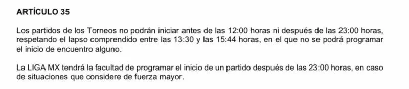 Reglamento Liga MX