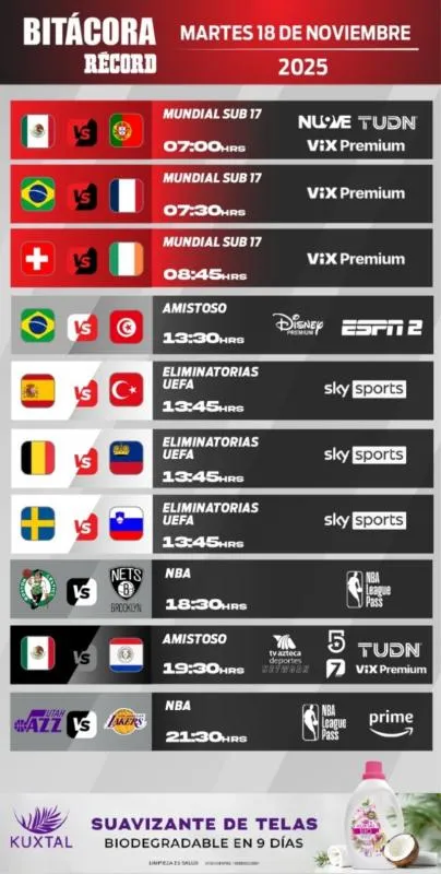 Agenda deportiva RÉCORD | RÉCORD