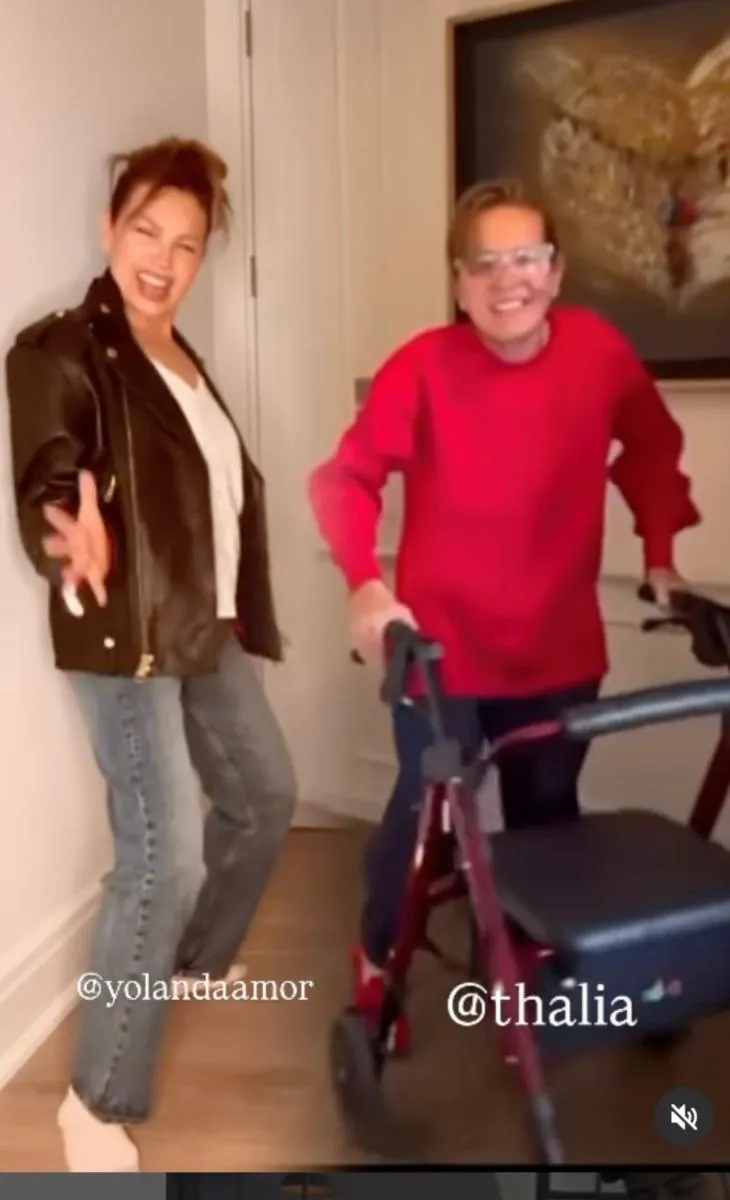 Yolanda Andrade reapareció en redes junto a Thalía / Redes Sociales