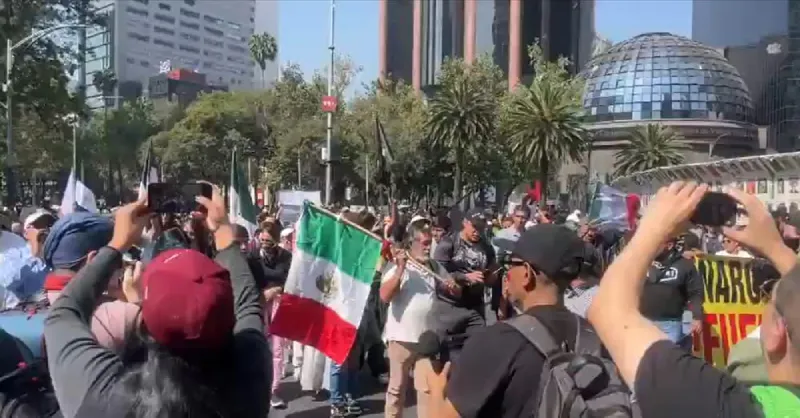 Los manifestantes marcharon por Paseo de Reforma / Redes Sociales