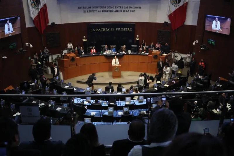 La secretaria de Bienestar presentó los resultados de los programas sociales ante legisladores en el Senado de la República. / Secretaría de Bienestar