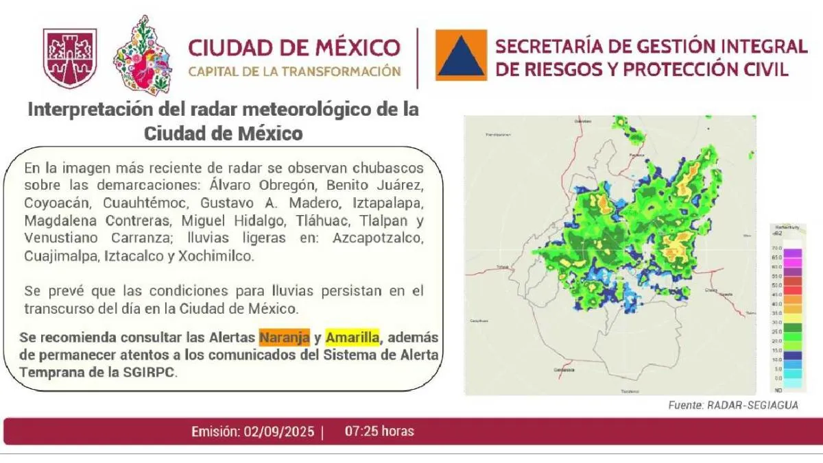 Autoridades activaron alerta naranja y amarilla en todas las alcaldías/SGIRPC
