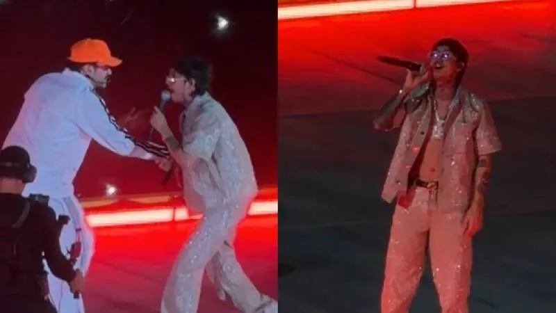 Natanael Cano fue el otro invitado sorpresa de Bad Bunny/Redes sociales