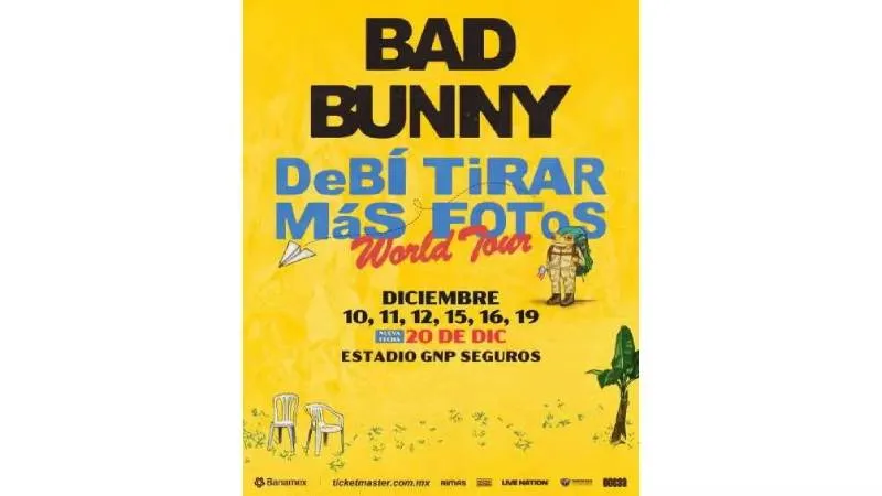 Bad Bunny se presentará 8 fechas en CDMX. / OCESA