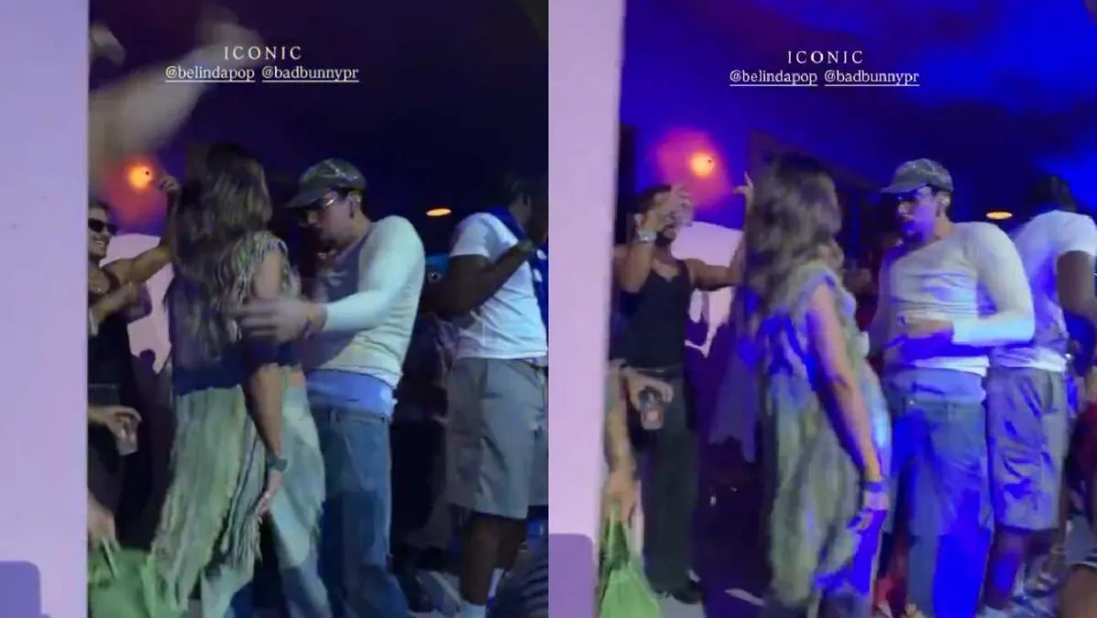 Bad Bunny le bailó de cerquita a Belinda mientras cantaba la canción 'Perro negro'/X