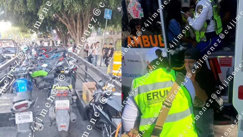 También fueron llevadas al corralón motocicletas y los lesionados atendidos/X: @c4jimenez