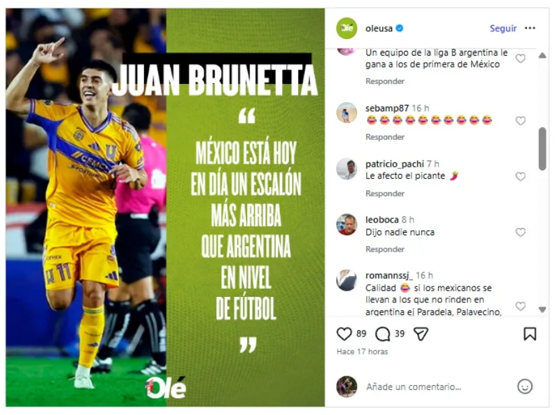 Así reaccionaron los aficionados a las declaraciones de Brunetta