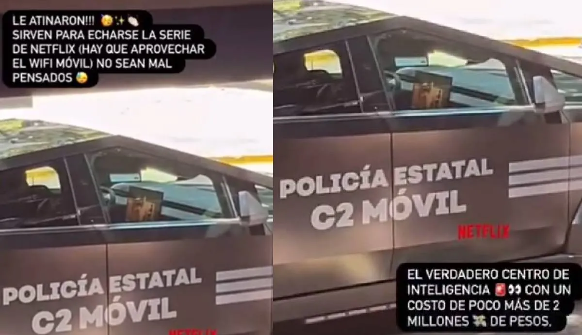 Así fue como captaron a dos policías viendo Netflix en su patrulla moderna/X