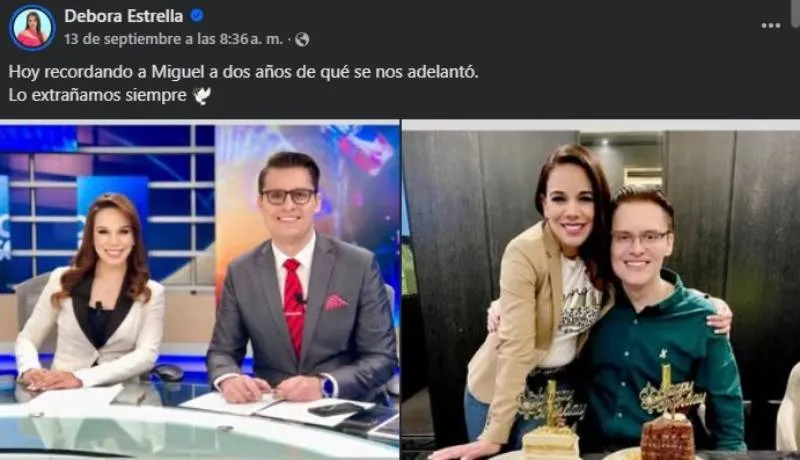 Débora recordó a un colega que murió en 2023/Facebook