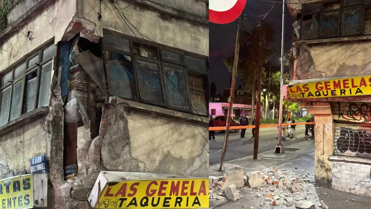 Así se veía la vivienda minutos antes del derrumbe/X