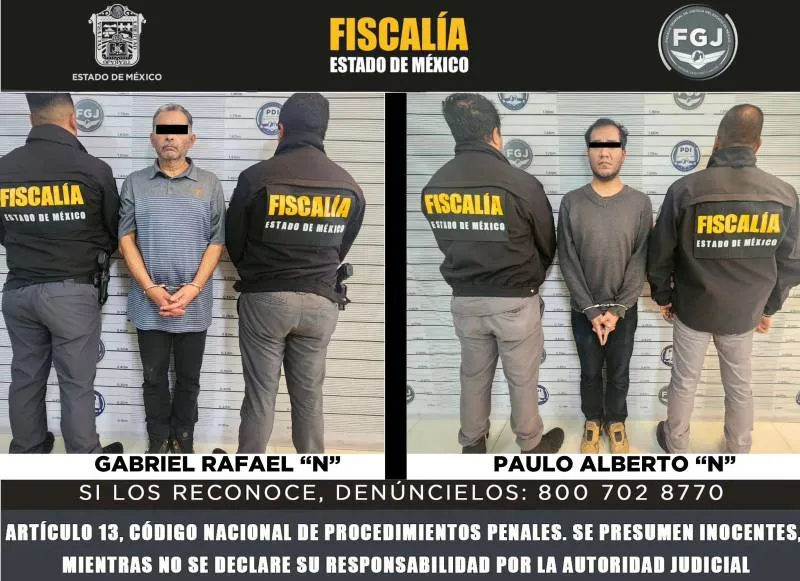 Los detenidos podrían recibir una condena hasta de 50 años de prisión si resultan culpables/FGJEM