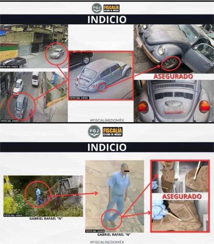 Las autoridades señalan que la joven fue subida a este auto para su desaparición/FGJEM